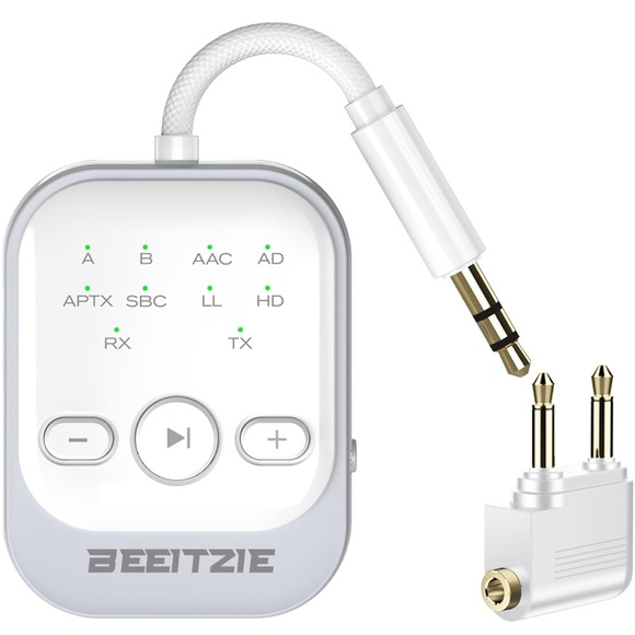 Bluetooth 5.4 wireless audio Transmitter& Receiver, 2-in-1 for TV/PC/Airplane, - Picture 10 of 11